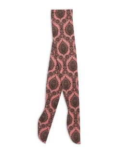 La DoubleJ Piccoli Accessori|Accessories<Printed TightsOltrarno Pink in Stretch Nylon