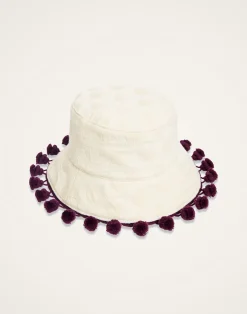 La DoubleJ Cappelli|Accessories<Promenade HatCreamy in Jacquard  With Tassels