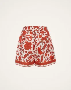 La DoubleJ Pantaloni E Shorts<Pull-Up ShortsDragonflower Mini Red in Summer Poplin