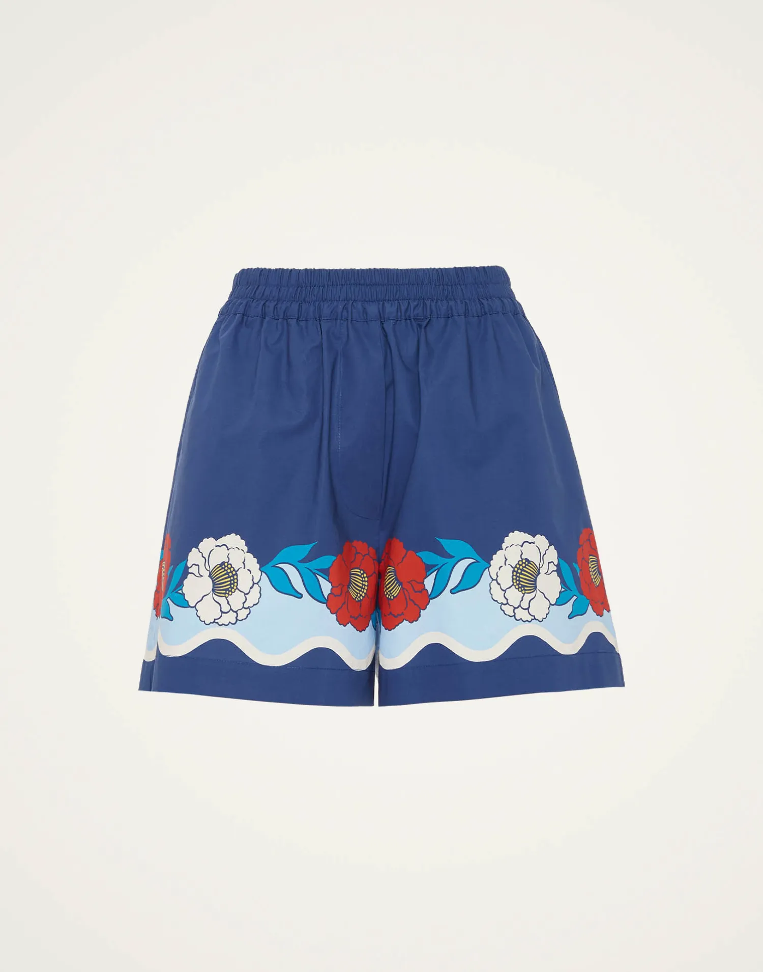 La DoubleJ Pantaloni E Shorts<Pull-Up ShortsWhitsun Placée Blue in Cotton Poplin