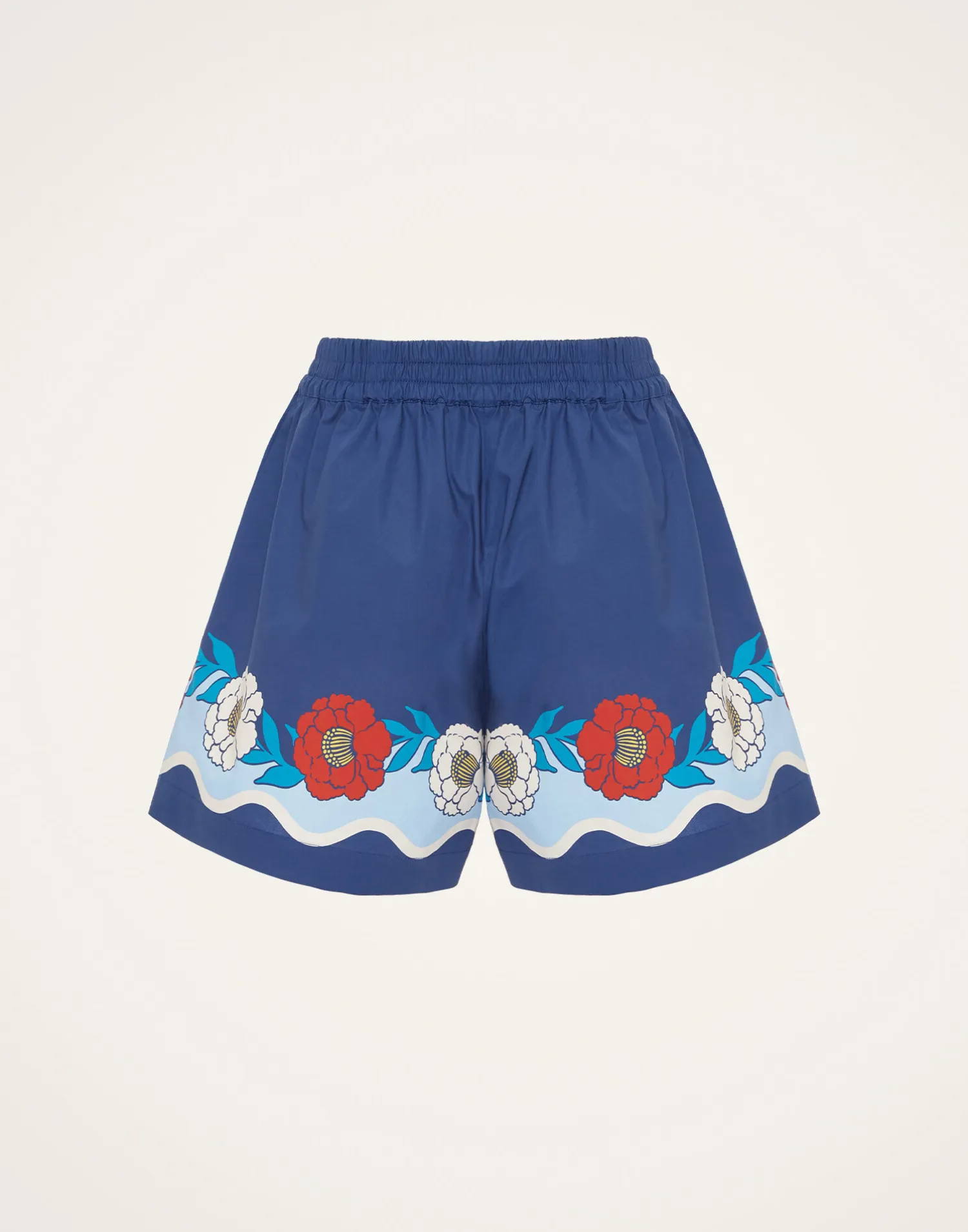 La DoubleJ Pantaloni E Shorts<Pull-Up ShortsWhitsun Placée Blue in Cotton Poplin