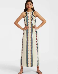 La DoubleJ Vestiti<Racer DressDoric Plac&eacute;e Cream in Envers Satin