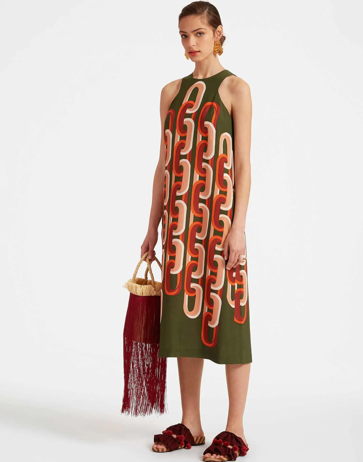 La DoubleJ Vestiti<Racer Midi DressPrometheus Placée Camouflage in Sablé