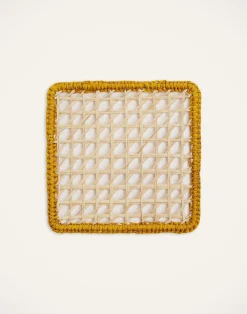 La DoubleJ Bicchieri|Vetro<Raffia Coaster Set Of 4Mixed in Iraca