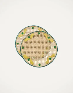 La DoubleJ Runner E Tovagliette|Tessili<Raffia Placemats Set Of 2Capri Yellow in Iraca