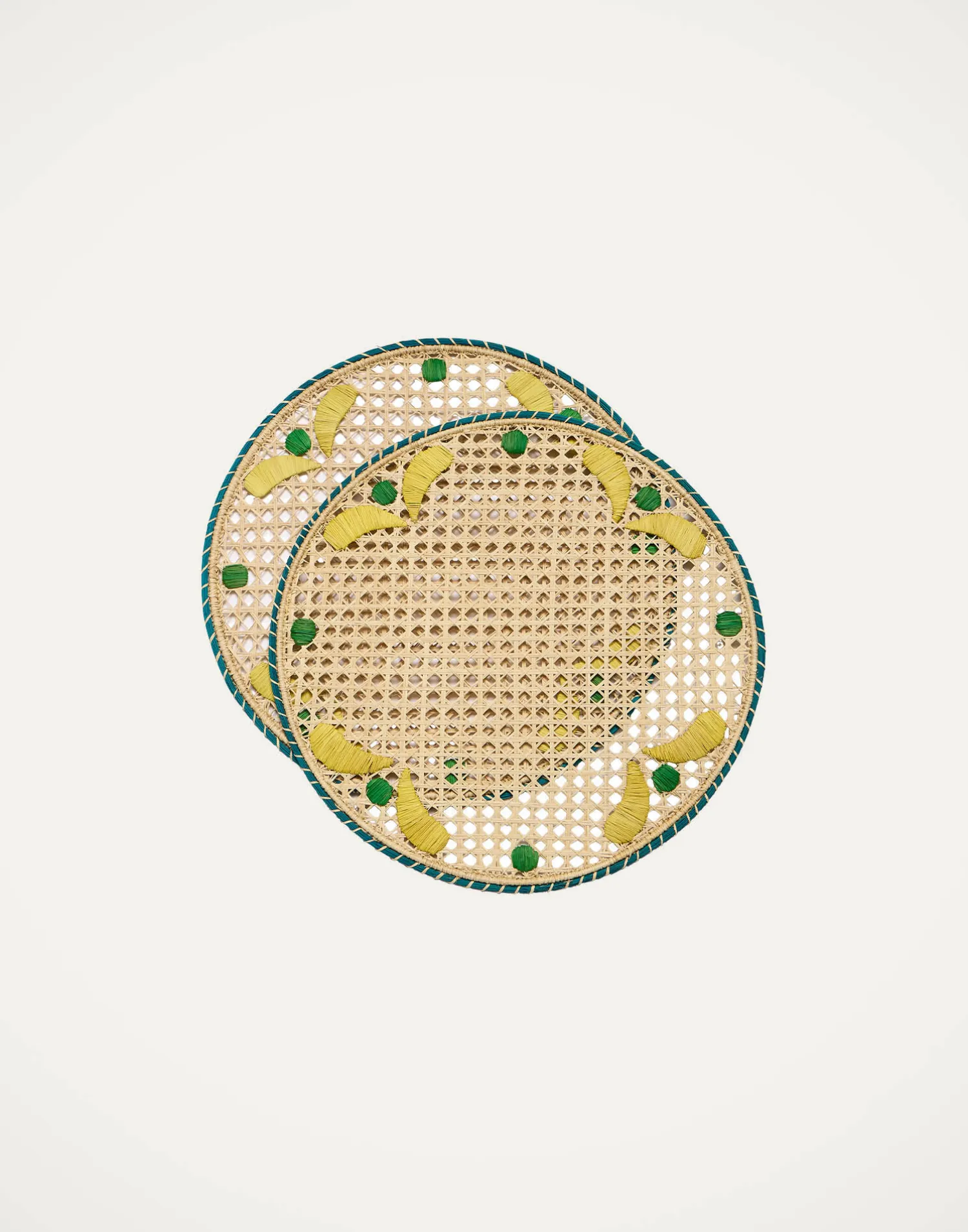 La DoubleJ Runner E Tovagliette|Tessili<Raffia Placemats Set Of 2Capri Yellow in Iraca