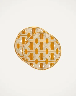 La DoubleJ Runner E Tovagliette|Tessili<Raffia Placemats Set Of 2Napoli Saffron in Iraca