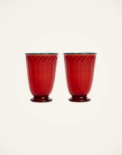 La DoubleJ Bicchieri|Vetro<Rainbow Glasses Set Of 2Red in Murano Glass