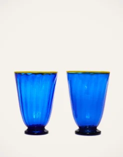 La DoubleJ Bicchieri|Vetro<Rainbow Glass Set of 2Blue in Glass