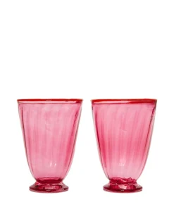 La DoubleJ Bicchieri|Vetro<Rainbow Glass Set of 2Fuxia in Glass