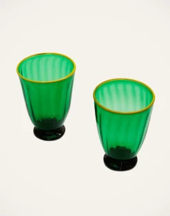 La DoubleJ Bicchieri|Vetro<Rainbow Glass Set of 2Green in Glass