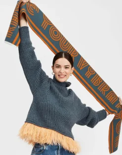 La DoubleJ Foulard E Sciarpe|Accessories<Raise Your Vibration ScarfDark Green in Wool