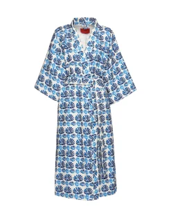 La DoubleJ Loungewear<RobeConchiglie White in Organic Cotton