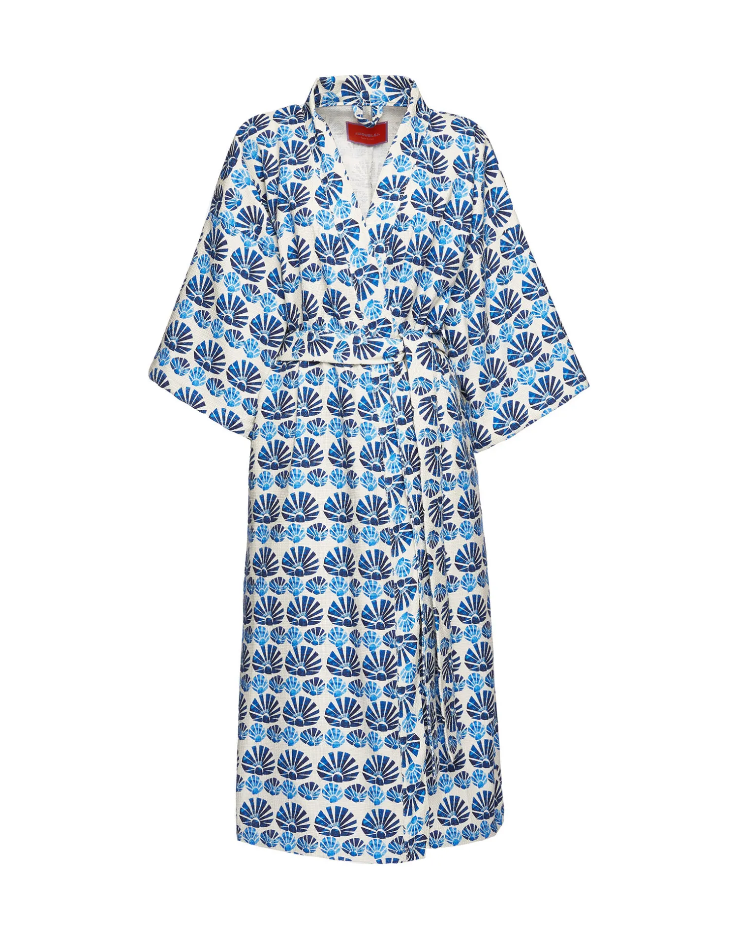 La DoubleJ Loungewear<RobeConchiglie White in Organic Cotton