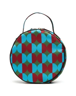 La DoubleJ Borse E Pochettes|Accessories<Round PochetteMezzaluna Green in Duchesse