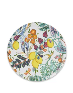 La DoubleJ Vassoi E Svuotatasche|Home Décor<Round Printed TrayBotanical in Wood
