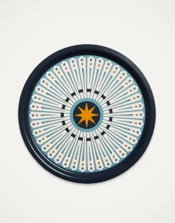 La DoubleJ Vassoi E Svuotatasche|Home Décor<Round Printed TrayFeria Midnight in Laminated Birch Wood