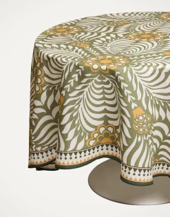La DoubleJ Tovaglie|Tessili<Round TableclothTudor Light Green in Linen