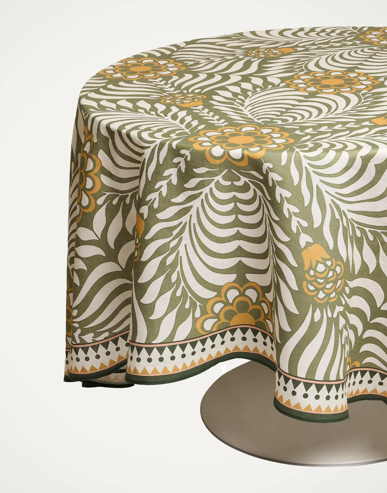 La DoubleJ Tovaglie|Tessili<Round TableclothTudor Light Green in Linen