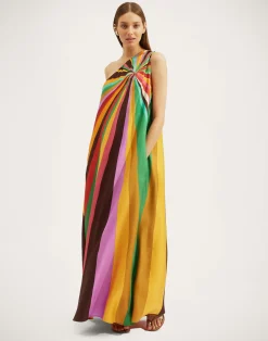La DoubleJ Vestiti<Roy DressRainbow in Twill Silk