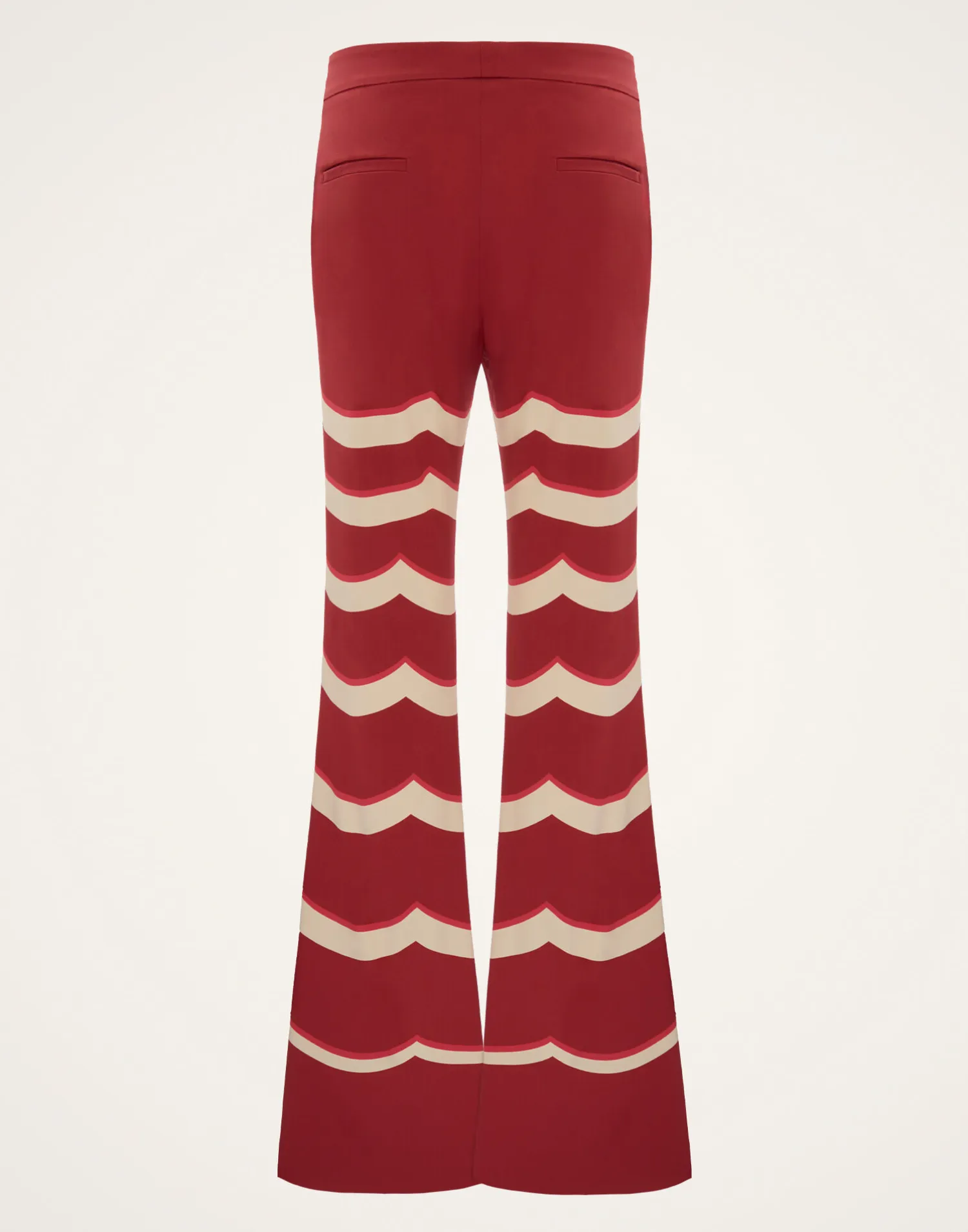 La DoubleJ Pantaloni E Shorts<Saturday Night PantsFans Placée Red in Envers Satin
