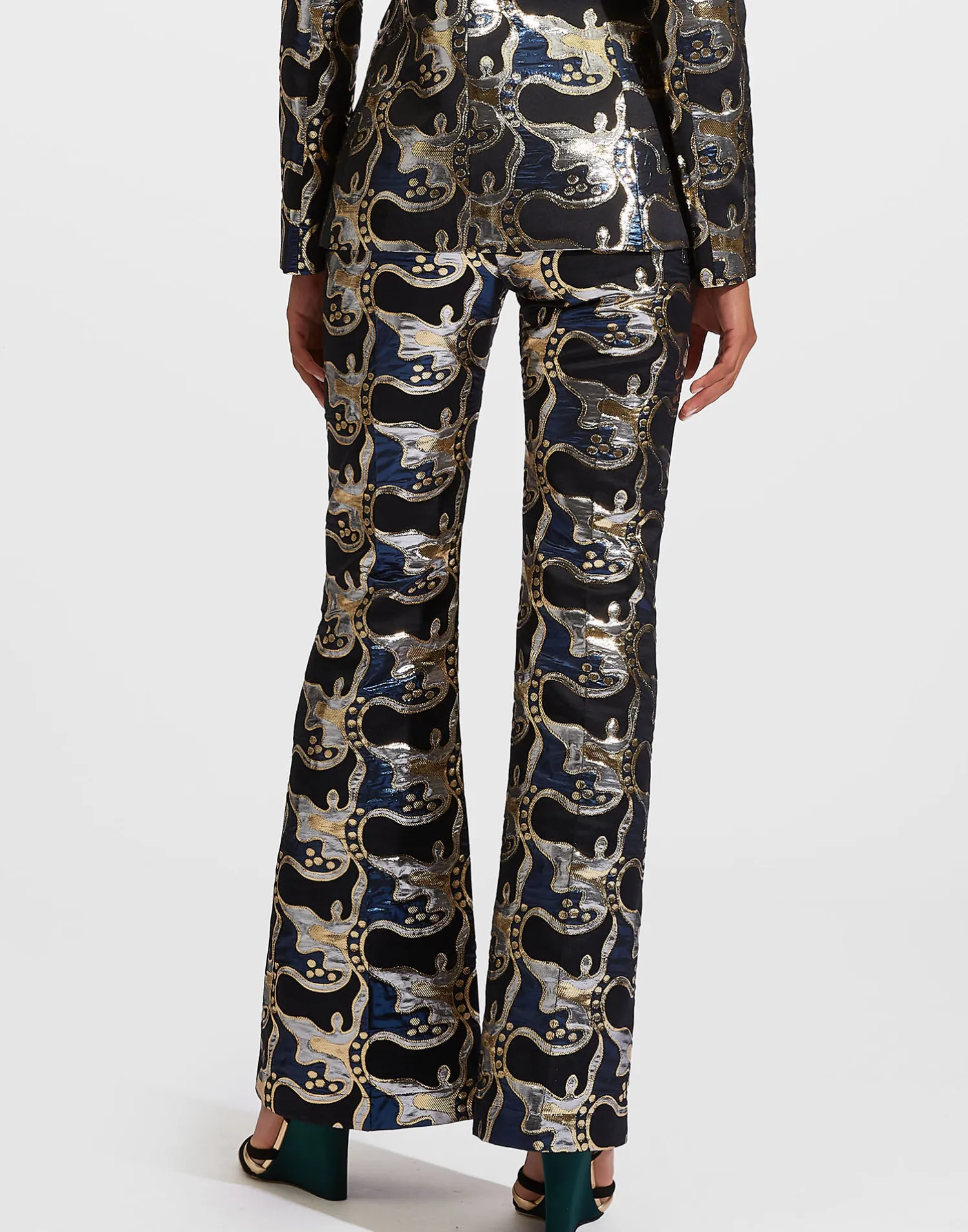 La DoubleJ Pantaloni E Shorts<Saturday Night PantsSpritz Blu in Jacquard