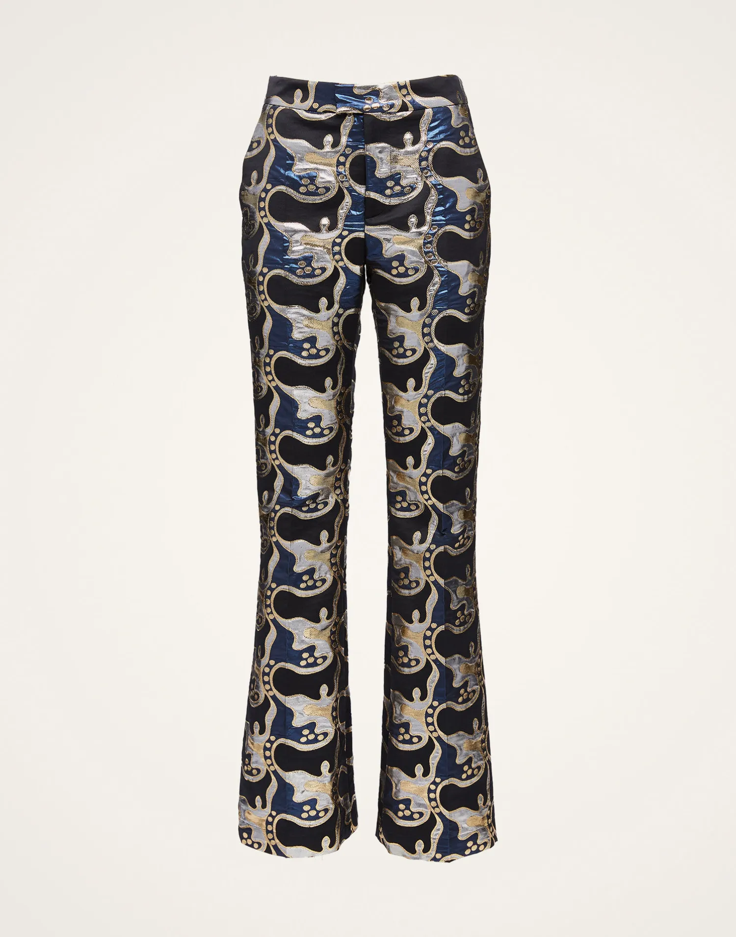 La DoubleJ Pantaloni E Shorts<Saturday Night PantsSpritz Blu in Jacquard