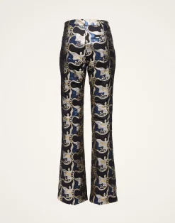 La DoubleJ Pantaloni E Shorts<Saturday Night PantsSpritz Blu in Jacquard
