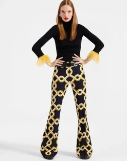 La DoubleJ Pantaloni E Shorts<Saturday Night PantsTackle Black in Sabl&eacute; Satin