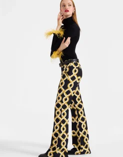 La DoubleJ Pantaloni E Shorts<Saturday Night PantsTackle Black in Sabl&eacute; Satin