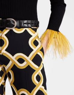 La DoubleJ Pantaloni E Shorts<Saturday Night PantsTackle Black in Sabl&eacute; Satin