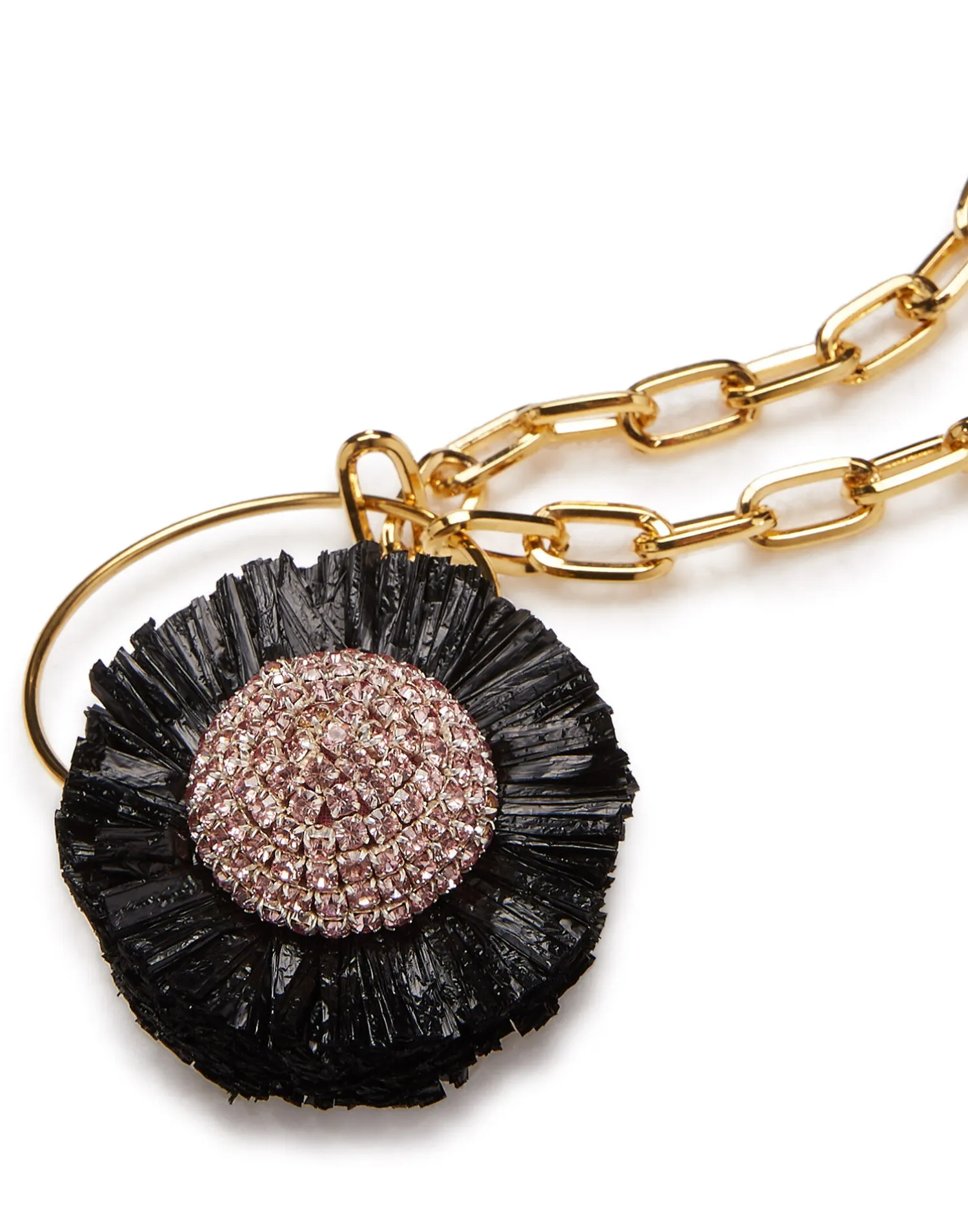La DoubleJ Bijoux|Accessories<Saturn NecklaceMulticolor Rosa/Ocra in Brass