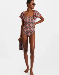 La DoubleJ Moda Mare<Scarlett SwimsuitMezzaluna Pink in Lycra