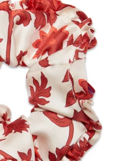 La DoubleJ Accessori Per Capelli|Accessories<ScrunchieDragonflower Mini Red in Silk Twill
