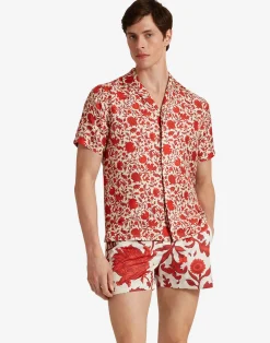 La DoubleJ Moda Mare<Setter Swim ShortsDragonflower Red in Recycled Polyester