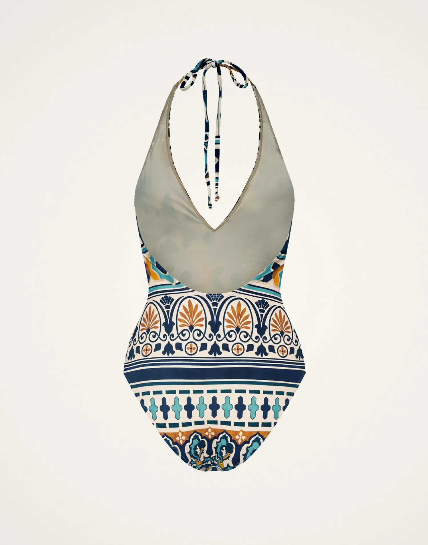 La DoubleJ Moda Mare<Sexy SwimsuitCasareale Small Placèe Cream in Lycra