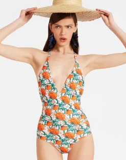 La DoubleJ Moda Mare<Sexy SwimsuitMorpheus Orange in Lycra