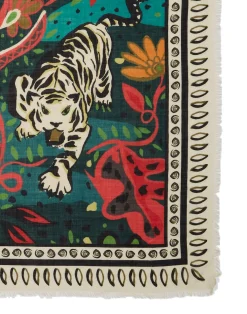 La DoubleJ Foulard E Sciarpe|Accessories<Shawl (135x135)Giungla in Twill Silk