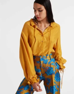 La DoubleJ Camicie E Top<Shirt And SassySolid Gold in Washed Silk