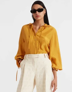 La DoubleJ Camicie E Top<Shirt And SassySolid Gold in Washed Silk