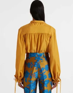 La DoubleJ Camicie E Top<Shirt And SassySolid Gold in Washed Silk