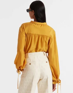 La DoubleJ Camicie E Top<Shirt And SassySolid Gold in Washed Silk
