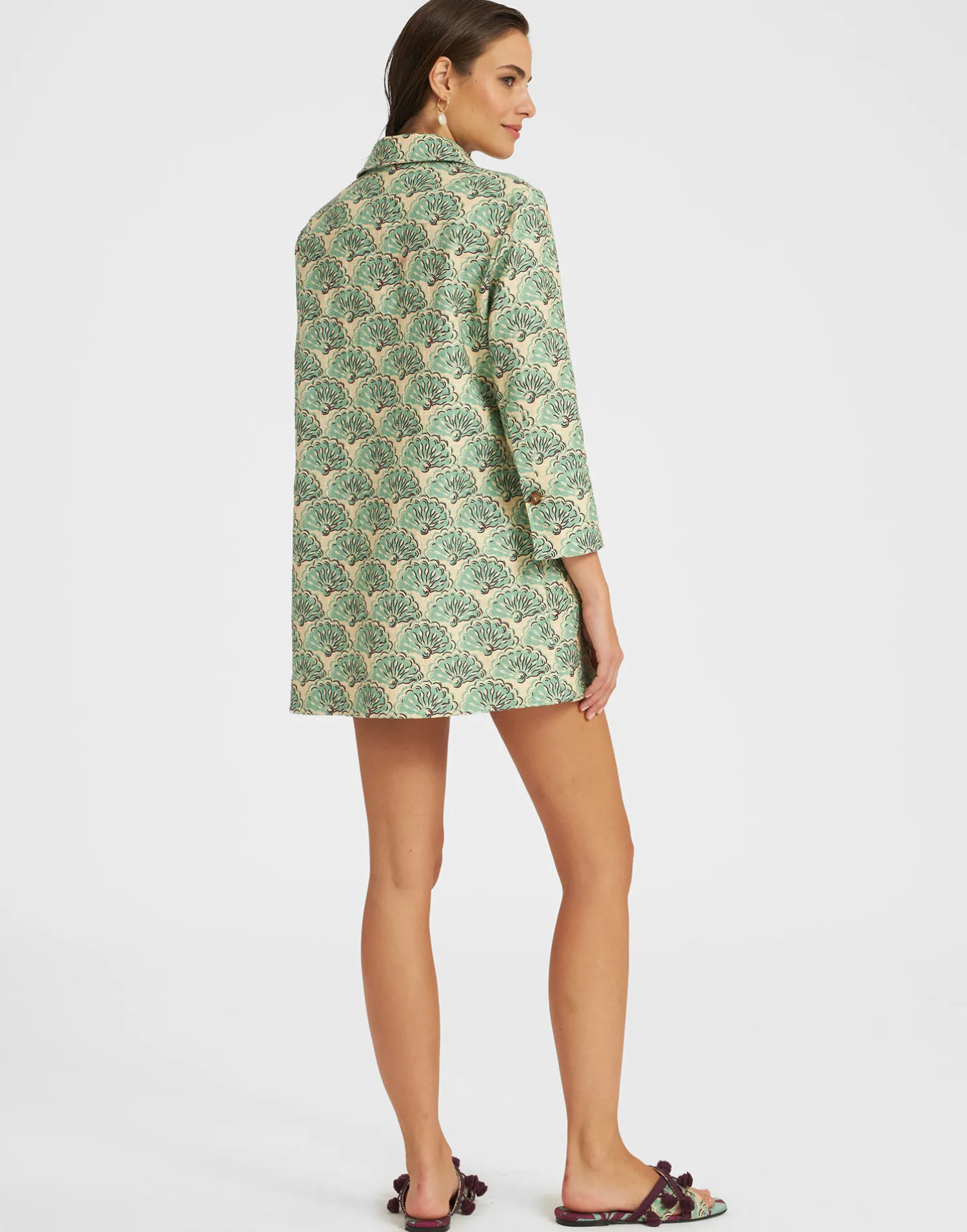 La DoubleJ Vestiti<Short Artemis DressFans Mint in Shot Cotton