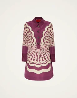 La DoubleJ Vestiti<Short Artemis DressFans Plac&eacute;e Purple in Faille