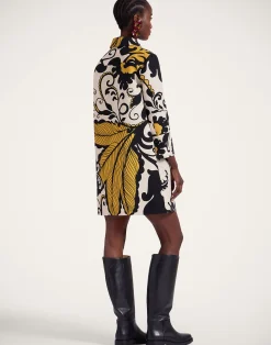 La DoubleJ Vestiti<Short Artemis DressMarea Black & White in Cady Wool