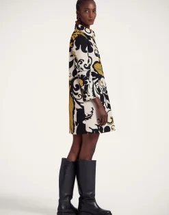 La DoubleJ Vestiti<Short Artemis DressMarea Black & White in Cady Wool
