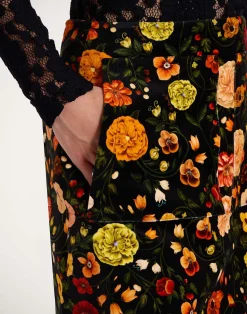 La DoubleJ Gonne<Short SkirtBotticelli Black in Cotton Velvet