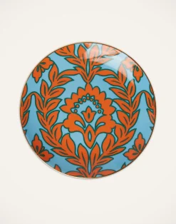 La DoubleJ Piatti Da Dessert & Piattini|Tavola<Side Plates Set Of 2Turquoise - Pink Garland in Porcelain