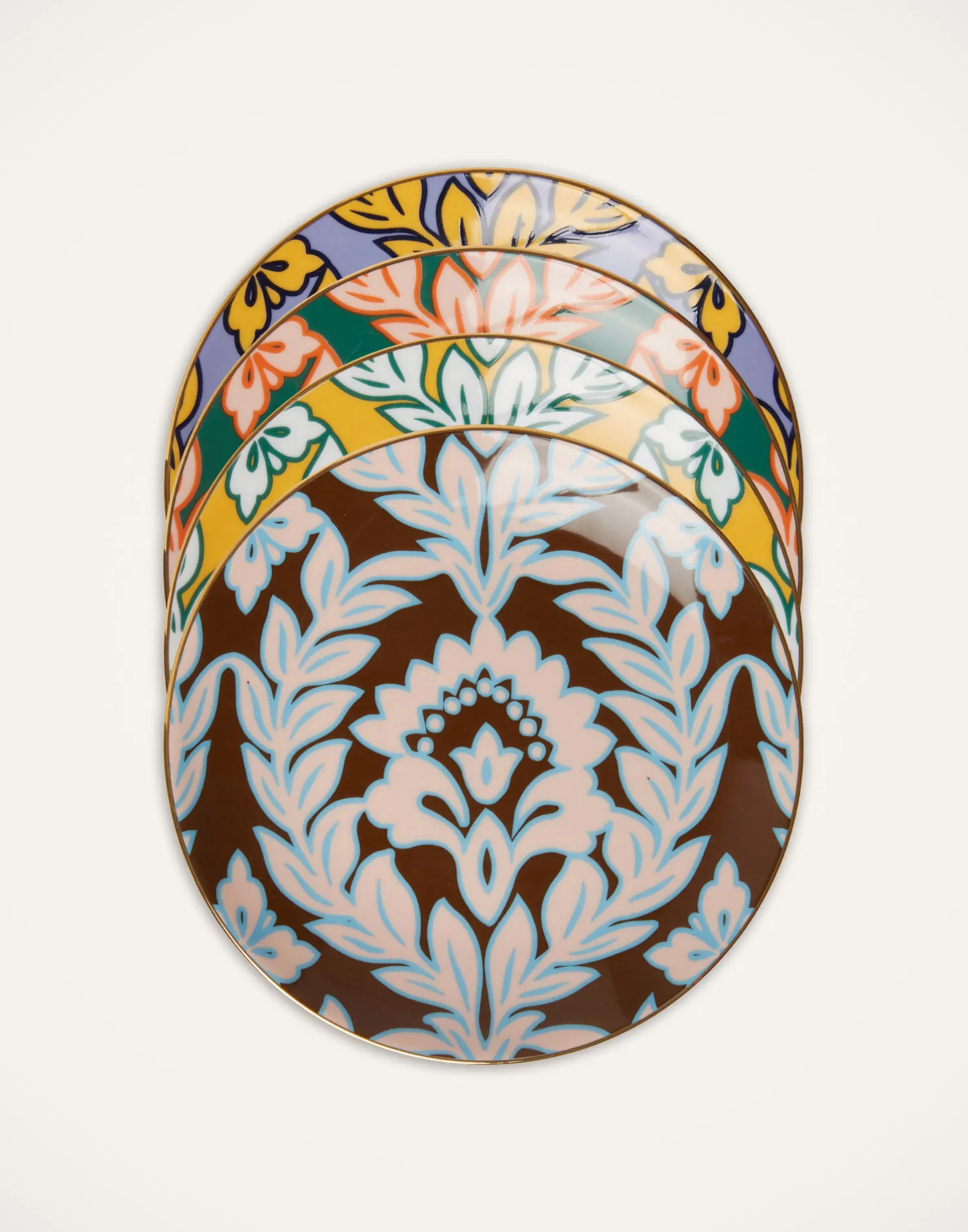 La DoubleJ Piatti Da Dessert & Piattini|Tavola<Side Plates Set Of 4Winter Garland in Porcelain