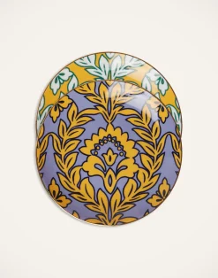 La DoubleJ Piatti Da Dessert & Piattini|Tavola<Side Plates Set Of 2Yellow - Violet Garland in Porcelain